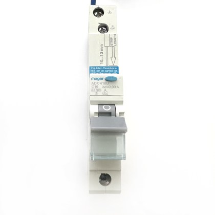 Hager ADC416U C16 16A 16 Amp 30mA RCBO Circuit Breaker Type A